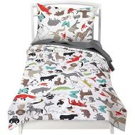 [아마존베스트]Where The Polka Dots Roam Twin Animal Duvet Cover Set with 1 Pillowcase for Kids Bedding - Double Brushed Microfiber (68 L X 86 W)