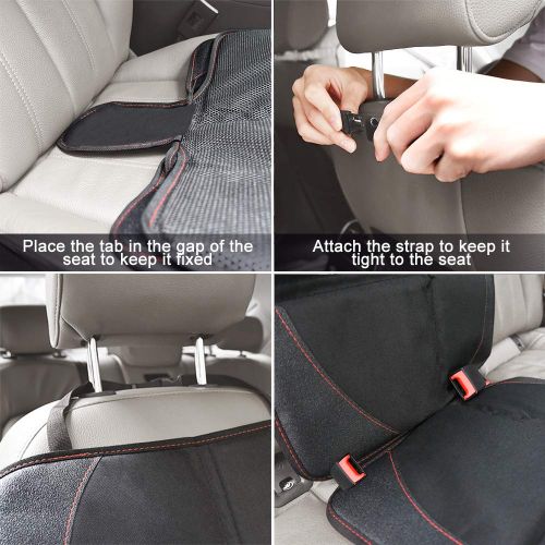  Car Seat Protector, Whew Waterproof Padding Protector for Baby Convertible Car Seat, Non-Slip Backing Pet Dog Seat Cover Mat (Car Seat Protector)