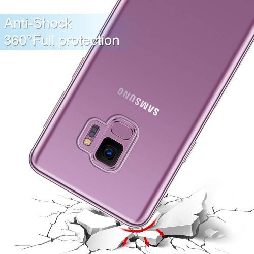  [아마존 핫딜]  [아마존핫딜]Whew Huelle Kompatibel Samsung Galaxy S9, Ultra Duenn Flexibel Silikon Case Transparent Premium TPU Schutzhuelle. Anti-Kratzer, Anti-Dropping Handyhuelle Kompatibel Samsung S9