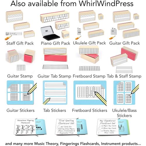  [아마존베스트]Whirlwindpress.ca Guitar Chord and Fingering Stickers (500 Sticker Pack)