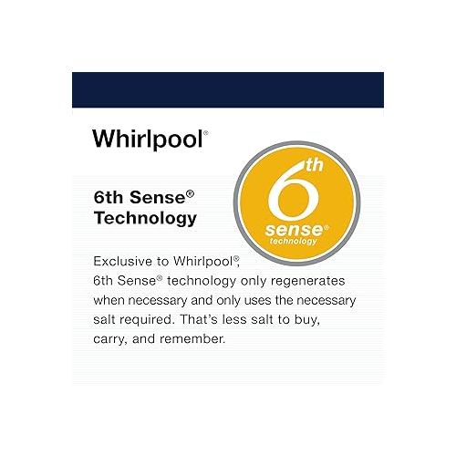  Whirlpool WHES40E 40,000 Grain Softener | Salt & Water Saving Technology | NSF Certified | Automatic Whole House Soft Water Regeneration, White