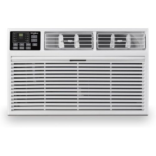  Whirlpool 14,000 BTU 230V Through-The-Wall Air Conditioner, Dehumidifer AC for Rooms up to 700 Sq.Ft Remote Control Digital Display 24H Timer WHAT142-2AW, 14000, White