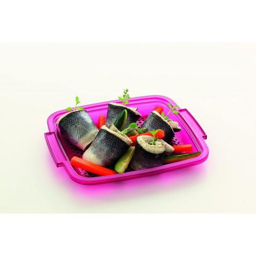  [아마존베스트]Whirlpool STM008 Microwave Accessories / Steamer for Microwave (Rectangular) / Microwave Steamer / 24 x 20 cm