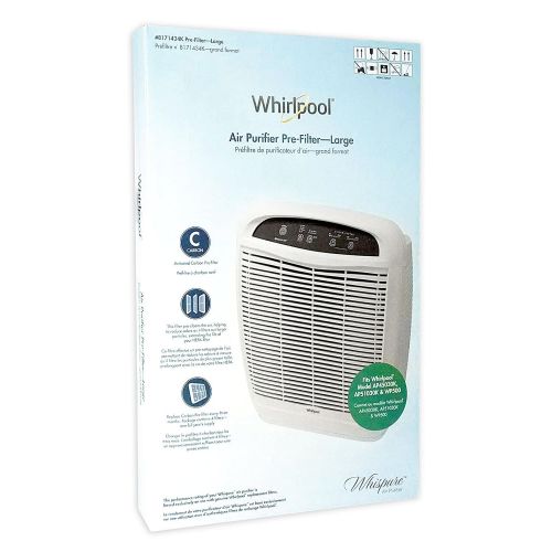  Whirlpool 8171434K (8171434), 4-Pack (Large), Air Purifier Active Carbon Pre-Filters, Fits Air Purifier Model AP51030K, AP45030K, APR45130L, WP500, 18x16.5 inch