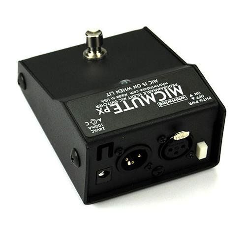  Whirlwind Micmute Foot Pedal Microphone Muting Box with 48 Volt Phantom Power