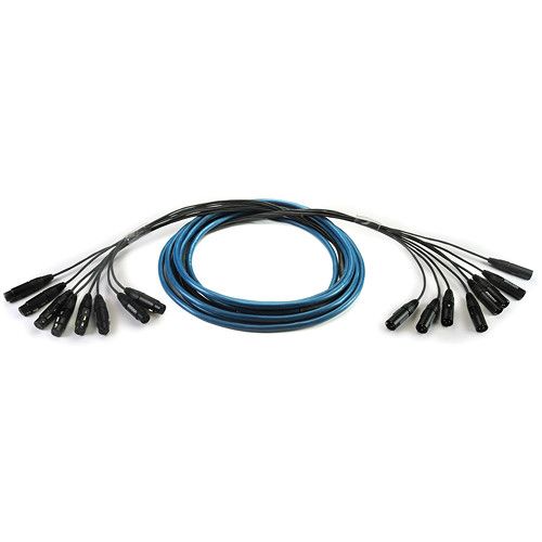  Whirlwind Medusa 8-Channel Multitrack XLR Audio Snake (Blue, 25')
