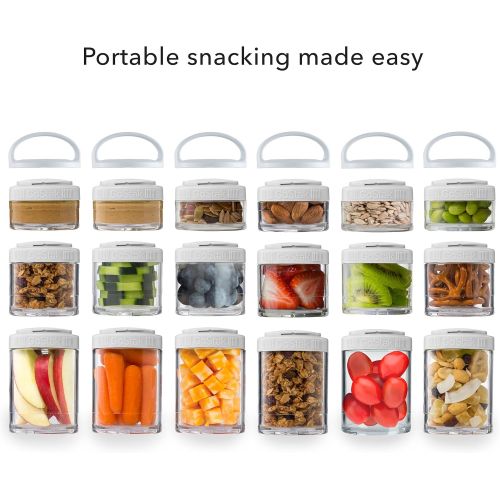  Whiskware Stackable Tritan Plastic Snack Pack, White