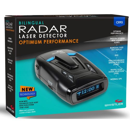  Whistler CR93 Optimum Performance Laser/Radar Detector w/ Internal GPS