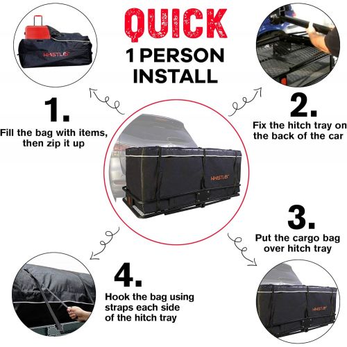  Whistler Hitch Bag - 100% Waterproof Large Hitch Tray Cargo Carrier Bag 59 x 24 x 24 (20 Cu Ft) + Storage Bag