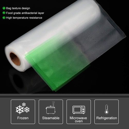  Vacuum Sealer Bags Rolls White Dolphin, 8” x 197 inches Food Saver 3 Rolls Sous Vide Cooking Commercial Grade Bag