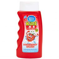 (Pack of 6) White Rain 3in1 Kids Shampoo Body Wash Bath, Strawberry, 12oz