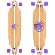 [아마존베스트]White Wave Bamboo Longboard Skateboard Complete