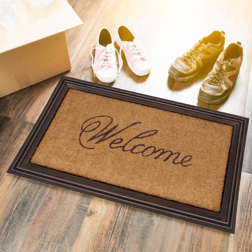  Whitehall Products 46001 Essex Coir Welcome Mat, Coir Mat, 24.5 x 36