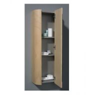 Whitehaus WHAEMN04 Aeri Vertical Wall Mount Storage Unit with Four Shelves, Natural/Birchwood