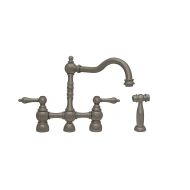 Whitehaus Collection Englishhaus dual lever bridge kitchen faucet