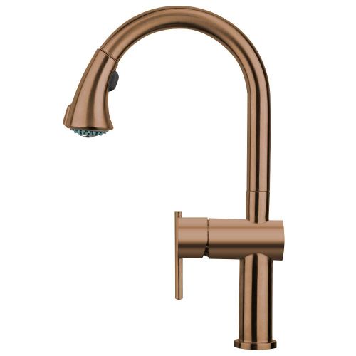  Whitehaus Collection WHS1971-SK-CO Waterhaus Kitchen Faucet, Hole, Single Lever, Copper