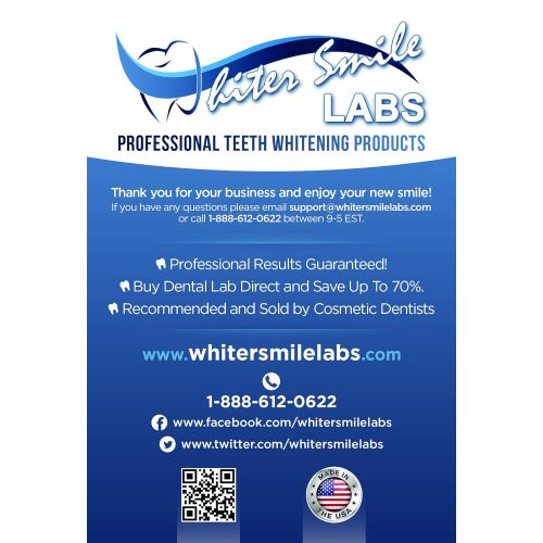  Whiter Smile Labs 38% Teeth Whitening Kit w/LED Light 5-XL Whitener Gels and 4 Bleaching Trays