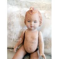 Whitevintageflair Brocante/vintage/alte-antique little dolls/french shabby chic in style/JDL Frankeich/Shabby chic/dolls