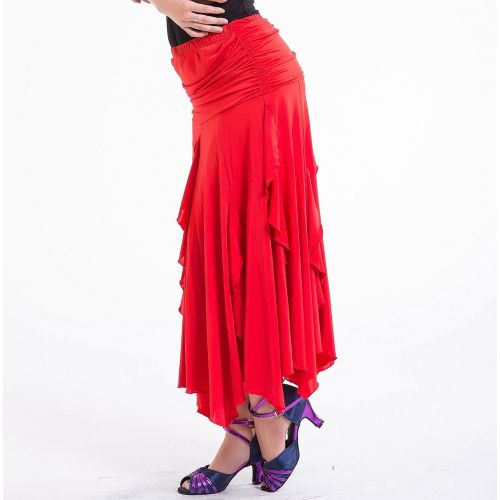  Whitewed Foxtrot Latin Flamenco American Smooth Ballroom Dance Skirts Costumes
