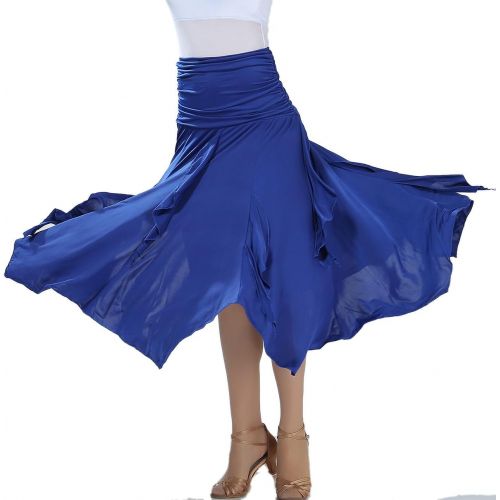  Whitewed Foxtrot Latin Flamenco American Smooth Ballroom Dance Skirts Costumes