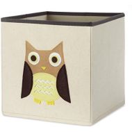 [아마존베스트]Whitmor Kids Canvas Collapsible Cube-Brown Owl