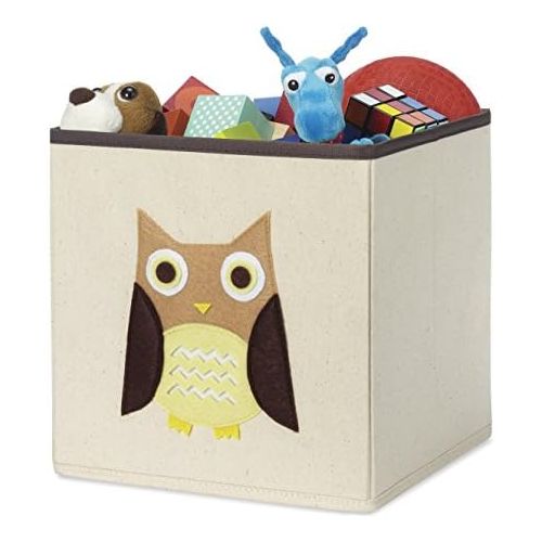  [아마존베스트]Whitmor Kids Canvas Collapsible Cube-Brown Owl