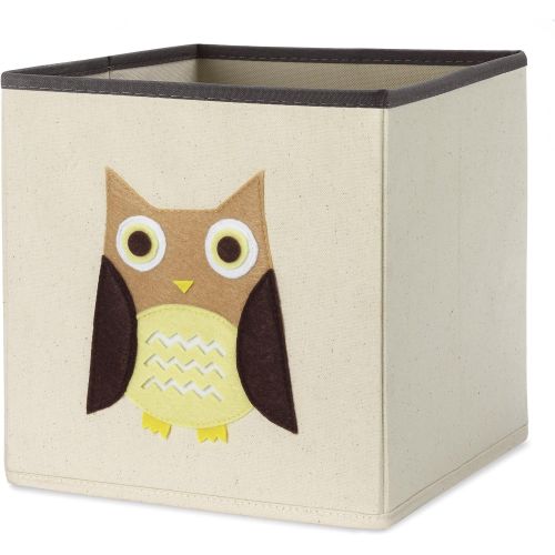  [아마존베스트]Whitmor Kids Canvas Collapsible Cube-Brown Owl