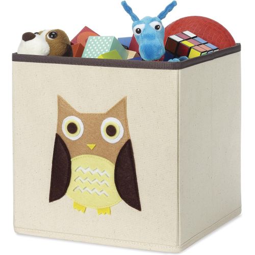  [아마존베스트]Whitmor Kids Canvas Collapsible Cube-Brown Owl