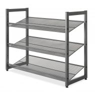 Whitmor Steel Mesh 3-Tier Shoe Rack Gunmetal