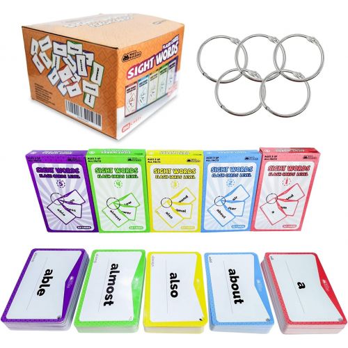  [아마존베스트]WhizBuilders Sight Words Flash Cards 520 Word Set  Educational Abc Alphabet Letter Flashcards Homeschool Kindergarten Learning  Read Site Language Activities Toddlers Preschool Kids Games Age