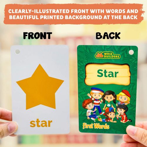  [아마존베스트]WhizBuilders Flash Cards Toddlers Kids  4Packs Alphabet ABC Letter Numbers Math Shapes Preschool Sight Words Flashcards Games  Baby Learning Educational Kindergarten Homeschool Supplies Mater