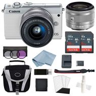 WhoIsCamera Canon EOS M100 Mirrorless Digital Camera (White) with 15?45mm f/3.5?6.3 is STM Lens + Advanced Accessory Bundle - Includes to Get Started