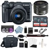 WhoIsCamera Canon EOS M6 Digital Camera (Black) with EF-M 1545mm f/3.56.3 is STM Lens + Advanced Accessory Bundle - Includes to Get Started