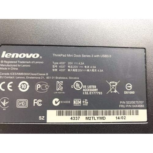  Wholesale Compatible Replacement for New Lenovo ThinkPad Mini Dock Series 3 with USB 3.0 WKey Type 4337 04X4683
