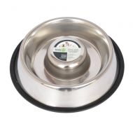 Wholesale Iconic Pet - Slow Feed Stainless Steel Pet Bowl for Dog or Cat - Medium - 24oz, [Dishes, Dog Dishes]