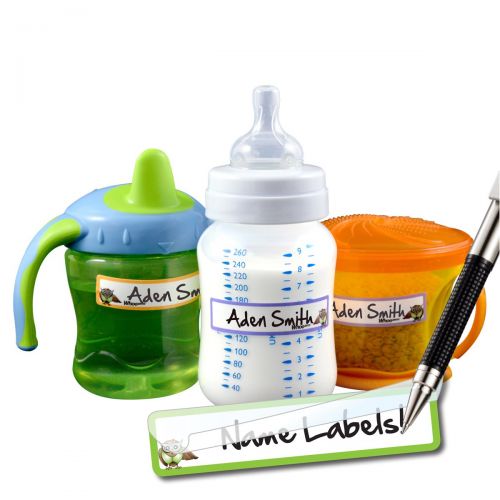  [아마존베스트]Whoozems Baby Bottle Labels, Self-laminating - Great for Daycare