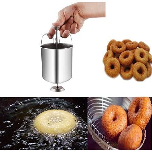  [아마존베스트]WhopperIndia Stainless Steel Doughnut, Donut And Meduvada Maker for Perfectly Shaped And Crispy