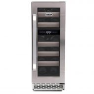 Whynter BWR-171DS 17 Bottle Stainless Steel Dual Zone Built Wine Refrigerators-Elite Series with Seamless Doors