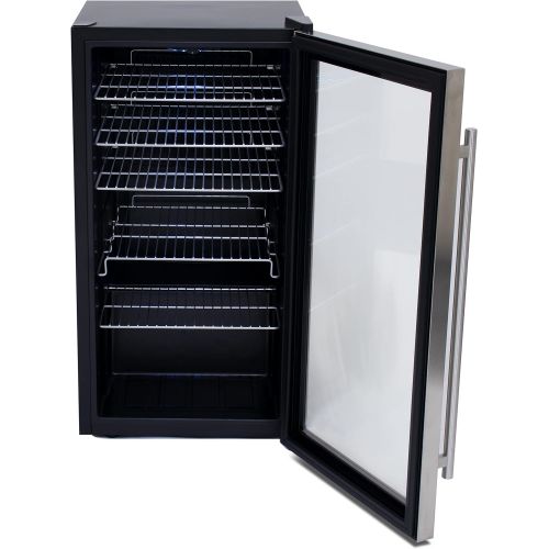  [아마존베스트]Whynter BR-130SB Beverage Refrigerator with Internal Fan, Black/Stainless Steel