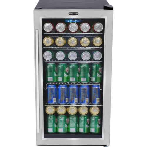  [아마존베스트]Whynter BR-130SB Beverage Refrigerator with Internal Fan, Black/Stainless Steel