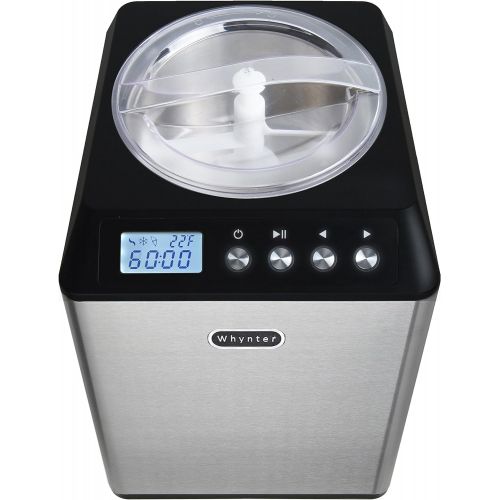  [아마존베스트]Whynter ICM-201SB Upright Automatic Ice Cream Maker 2 Quart Capacity Built-in Compressor, no pre-freezing, LCD Digital Display, Timer, Stainless Steel Mixing Bowl, 2.1