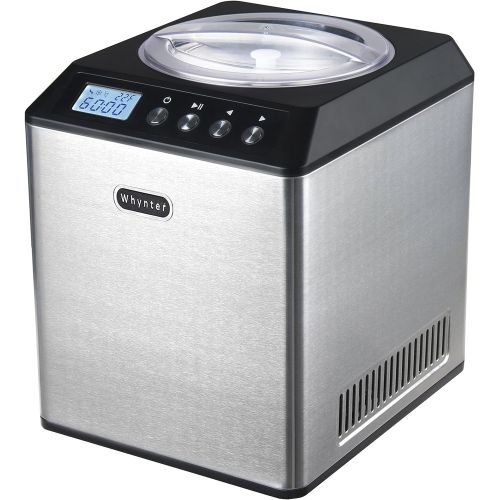  [아마존베스트]Whynter ICM-201SB Upright Automatic Ice Cream Maker 2 Quart Capacity Built-in Compressor, no pre-freezing, LCD Digital Display, Timer, Stainless Steel Mixing Bowl, 2.1