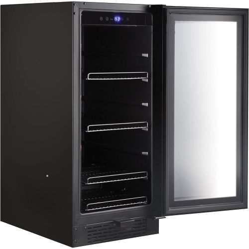  Whynter BBR-801BG Built-in Black Glass 80-can Capacity 3.4 cu ft Beverage Refrigerators One Size