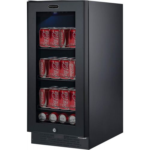  Whynter BBR-801BG Built-in Black Glass 80-can Capacity 3.4 cu ft Beverage Refrigerators One Size