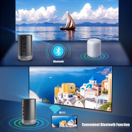  Projector, WiMiUS K3 7200 Lux WiFi Projector Native 1920x1080 Indoor and Outdoor Projector Support 300 Display Netflix Dolby Works with Fire TV Stick PC DVD PS4 Smartphones (White)