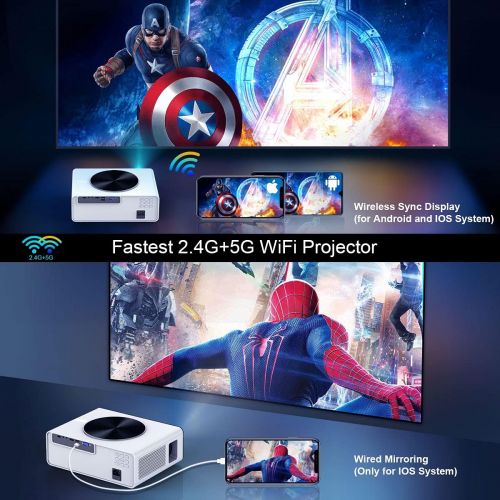  Projector, WiMiUS New P18 Native 1080P Projector 6500 Lumens Video Projector 1920x1080 Easy Use Indoor Projector Compatible with USB HDMI VGA AV for PC PS4 Fire TV Stick Chromecast