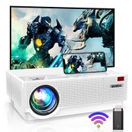 4K WiFi Bluetooth Compatible Projector, WiMiUS P28 400 ANSI Lumens Native 1920x1080 Outdoor Video Projector Support Zoom, 400’’ Screen 6D ±50°Keystone Correction for Home Theater a