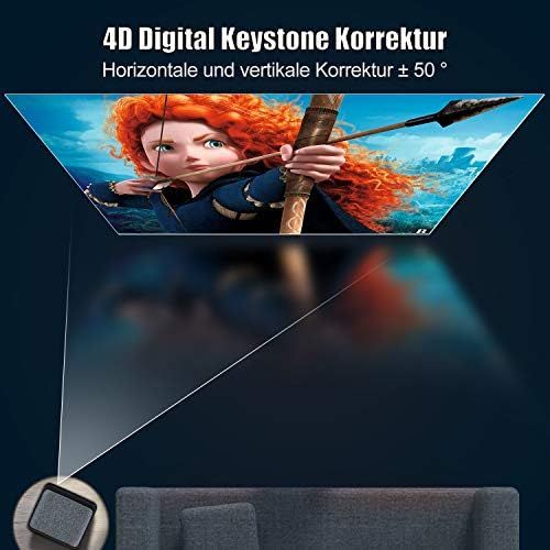  [아마존베스트]-Service-Informationen WiMiUS 7500 L Full HD 1080P WiFi Bluetooth Projector Support 4K Video, LED Home Cinema Video Projector 300 Inch Display, Compatible with Fire Stick, Laptop, iOS / Android Smartphon