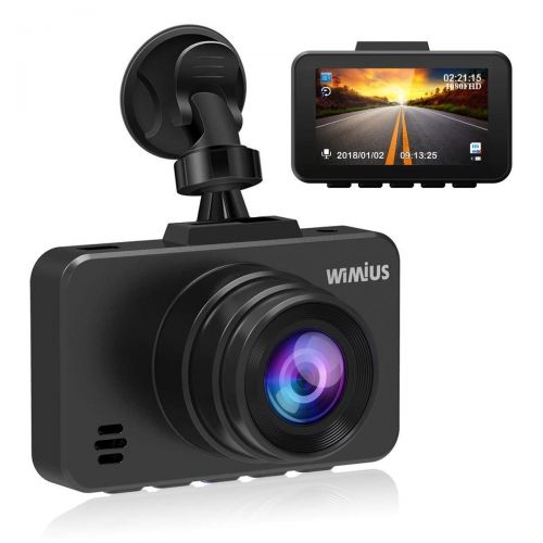  WiMiUS Dash cam 1080P Full HD Car DVR Dashboard Camera 2.45 LCD Screen 170°Wide Angle, G-Sensor, WDR, Parking Monitor, Loop Recording, Motion Detection