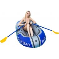 Wiantoniollis Inflatable Kayak Set Fishing Boat Drifting Diving Rowing Air Boat with Oars for Kids Adults